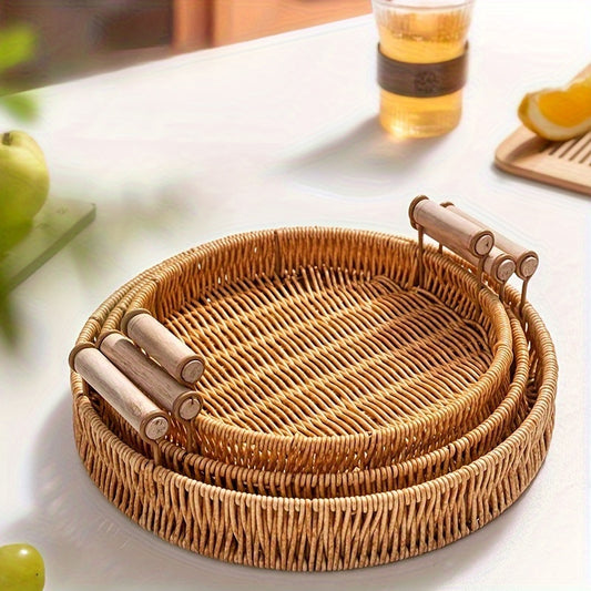 Handcrafted Wicker Tray by Artify Artisan - Ideal for Any Table Setting