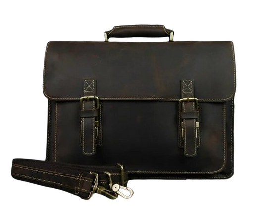 Handcrafted Real Leather Messenger Bag