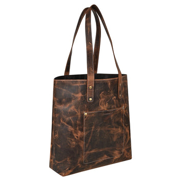 Handcrafted Real Leather Tote Bag | 100% Real Leather